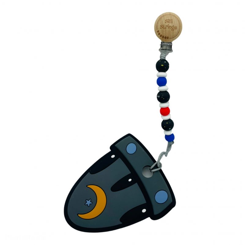 Orion rocket teether with launch clip